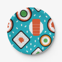 Pixelsushi-Cartoonmuster des niedlichen Spaßes