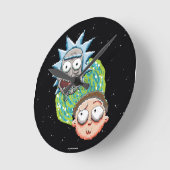 Pixelverse Rick and Morty Portal Graphic Runde Wanduhr (Winkel)