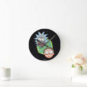 Pixelverse Rick and Morty Portal Graphic Runde Wanduhr (Zuhause)