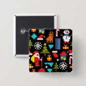 PixelweiWeihnachtsWeihnachtsWeihnachtsWeihnachtsWe Button (Vorne & Hinten)