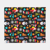 PixelweiWeihnachtsWeihnachtsWeihnachtsWeihnachtsWe Fleecedecke (Vorderseite (Horizontal))