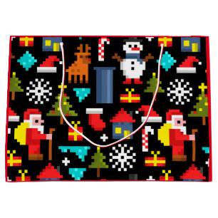 PixelweiWeihnachtsWeihnachtsWeihnachtsWeihnachtsWe Große Geschenktüte