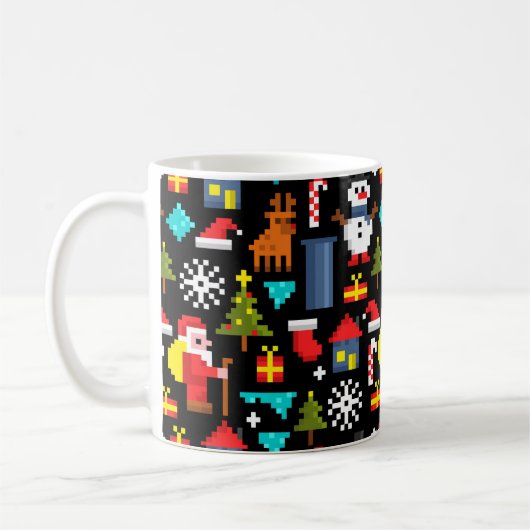 PixelweiWeihnachtsWeihnachtsWeihnachtsWeihnachtsWe Kaffeetasse (Links)