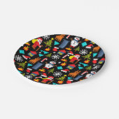 PixelweiWeihnachtsWeihnachtsWeihnachtsWeihnachtsWe Pappteller (Schrägansicht)