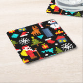 PixelweiWeihnachtsWeihnachtsWeihnachtsWeihnachtsWe Rechteckiger Pappuntersetzer (angewinkelt)