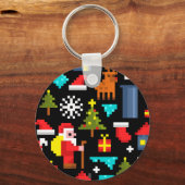 PixelweiWeihnachtsWeihnachtsWeihnachtsWeihnachtsWe Schlüsselanhänger (Vorderseite)
