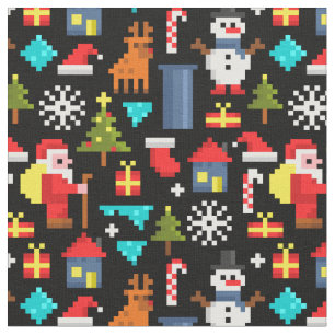 PixelweiWeihnachtsWeihnachtsWeihnachtsWeihnachtsWe Stoff