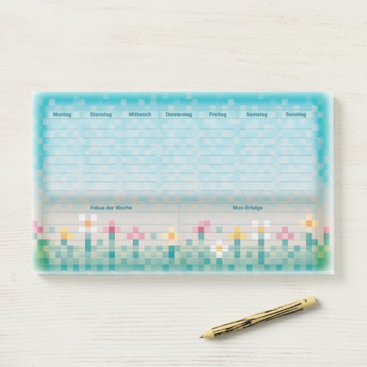 Pixelwiese Wochenplaner Post-it Klebezettel (Auf Schreibtisch)