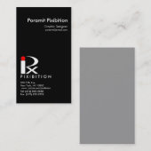 Pixibition vertikale Visitenkarte Template4 (Vorne/Hinten)