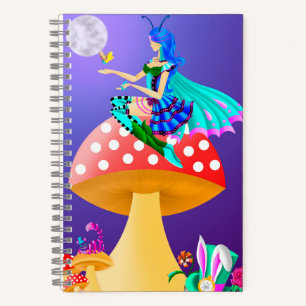 Pixie auf der Mushroom Wunderland Notizblock