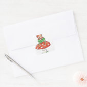 Pixie auf Toadstool Quadratischer Aufkleber (Umschlag)