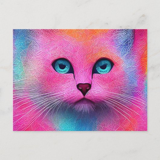 „Pixie“ Blaue Augen” Postkarte (Vorderseite)