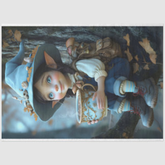 Pixie Blue Hat Tissue Paper Seidenpapier