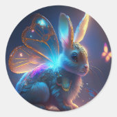Pixie Bunny Runder Aufkleber (Vorderseite)