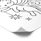 Pixie Cat - Fairy Wings Kitoring Page Poster (Ecke)