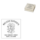 Pixie Cat Fairy Wings Kitten Arch Address Gummistempel (Stempel)