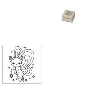 Pixie Cat Fairy Wings Kitty 1x1 Gummistempel (Stempel)