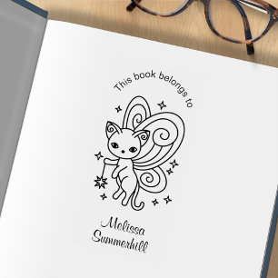 Pixie Cat - Fairy Wings Kitty Buchzeichen Gummistempel