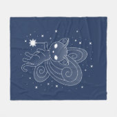 Pixie Cat - Fairy Wings Kitty on Blue Fleecedecke (Vorderseite (Horizontal))