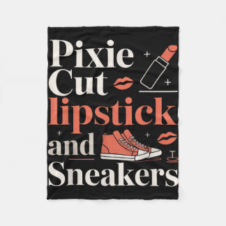 Pixie cut lipstick and sneakers short hair style  fleecedecke