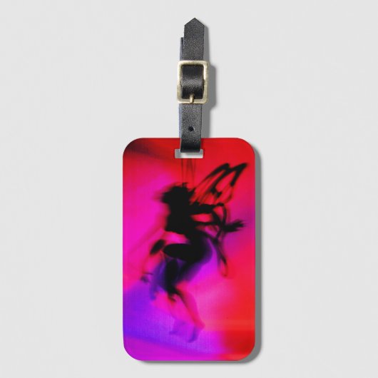 Pixie Dancing in Rosa Gepäckanhänger (Vorderseite Vertikal)