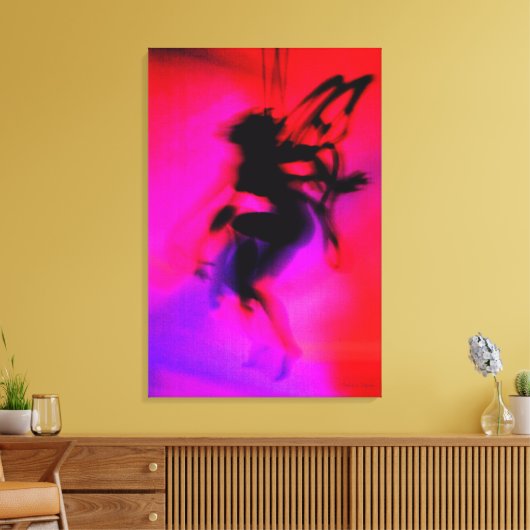 Pixie Dancing in Rosa Leinwanddruck (Insitu (Wohnzimmer))