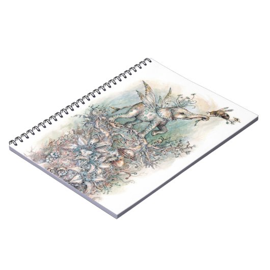 Pixie Elephant und Honeybee von Paulina Fee Notizblock (Linke Seite)