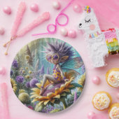 Pixie Fairy auf einer Sonnenblume Pappteller (Party)