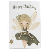 Pixie Fairy Girl mit Sternen Mittlere Geschenktüte (Vorderseite)