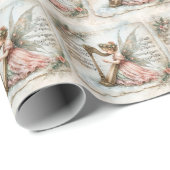 Pixie Fairy spielt Harfe Geschenkpapier (Rolleneckpunkt)