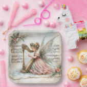 Pixie Fairy spielt Harfe Pappteller (Party)