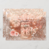 Pixie Fairy Wings Sparkle Mason Einladungen (Vorne/Hinten)