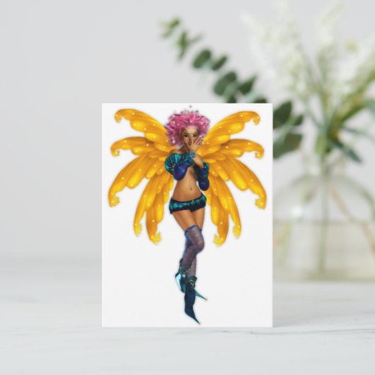 Pixie Fee Fairy Postkarte (Stehend Vorderseite)