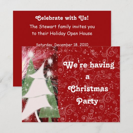 PIXIE-FERIENBÄUME EINLADUNG (Vorne/Hinten)