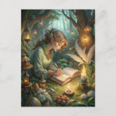 Pixie Girl Writing Postkarte (Vorderseite)