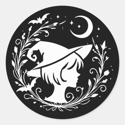Pixie Hexe Wiccan Magic Hexen Halloween Runder Aufkleber (Vorderseite)