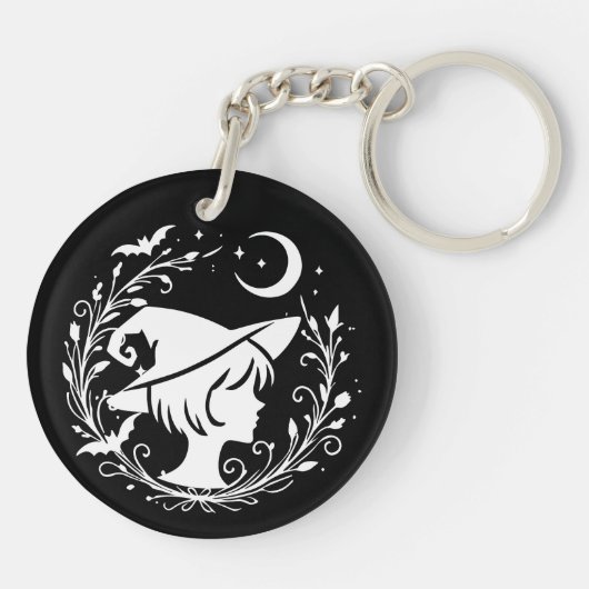 Pixie Hexe Wiccan Magic Hexen Halloween Schlüsselanhänger (Rückseite)