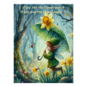 Pixie im Regen Poster (Vorderseite)