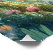 Pixie im Regen Poster (Ecke)