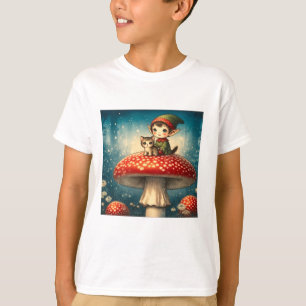 Pixie, Katze und Pilz-T - Shirt