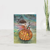 Pixie of Halloween Fairy Art von Molly Harrison Karte (Vorderseite)