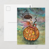 Pixie of Halloween Fairy Art von Molly Harrison Postkarte (Vorne/Hinten)