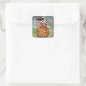 Pixie of Halloween Fairy Art von Molly Harrison Quadratischer Aufkleber (Tasche)