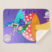 Pixie on Mushroom - Wunderland Art Sherpadecke (Vorderseite (Horizontal))