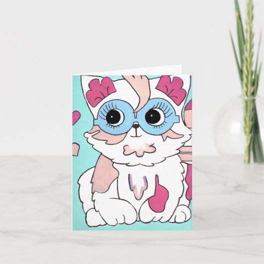 Pixie Pop Katze Dankeskarte (Vorderseite)