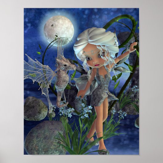 Pixie Power Silver Moon Poster (Vorne)