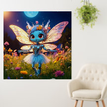 Pixie Robot Ballerina Tanzen in den Wildblumen