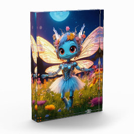 Pixie Robot Ballerina Tanzen in den Wildblumen Fotoblock
