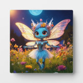 Pixie Robot Ballerina Tanzen in den Wildblumen Fotoplatte (Vorderseite)