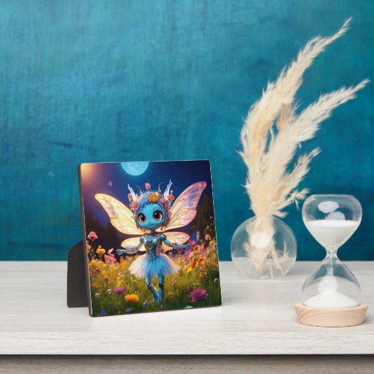 Pixie Robot Ballerina Tanzen in den Wildblumen Fotoplatte (InSitu)